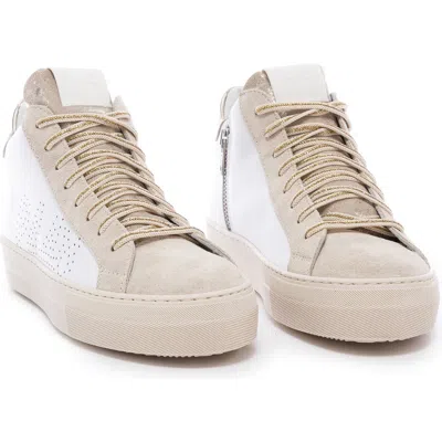 P448 Thea Mid Top Sneaker In Cream-cloud