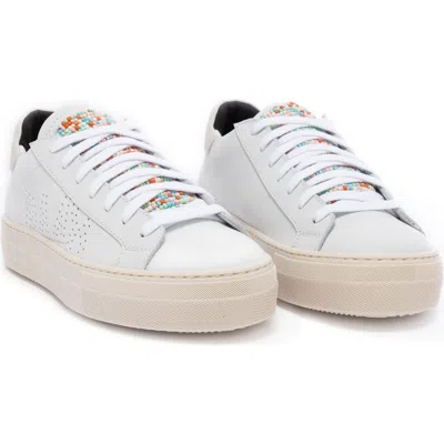 P448 Thea Platform Sneaker In Pinatta/white
