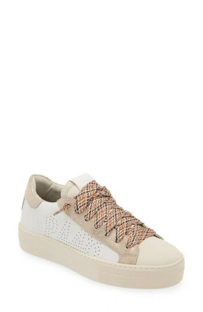 P448 Thea Platform Sneaker In White
