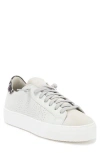 P448 Thea Platform Sneaker In White/snow Leopard Print