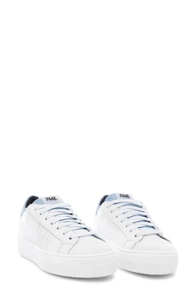 P448 Thea Sneaker In Celeste-whi