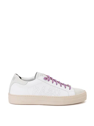P448 Thea Sneaker In White Leather