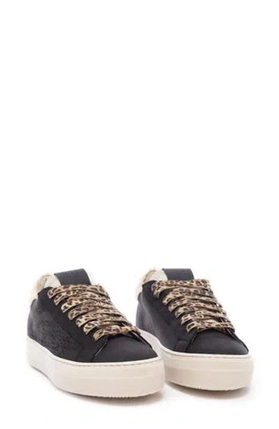 P448 Thea Waterfall Platform Sneaker In Black