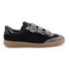 P448 Women's Monza Velcro Black Shine Sneaker In Black