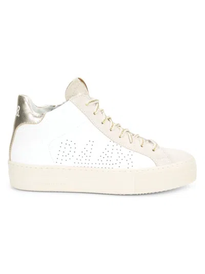 P448 Women's Leather Mid-top Sneakers In White