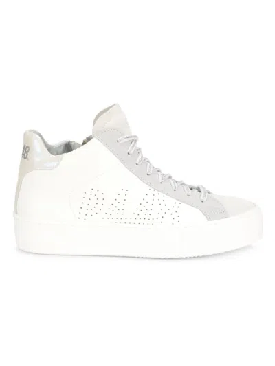 P448 Women's Leather Mid-top Sneakers In White