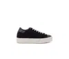 P448 Women's Thea Black Glitter Sneaker In Black