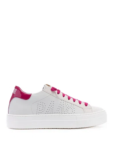 P448 Women's Thea Low Top Sneakers In White-fux