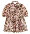 Paade Mode Bow-detail Floral Chiffon Dress In Pink