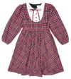Paade Mode Checked Cotton Dress In Red
