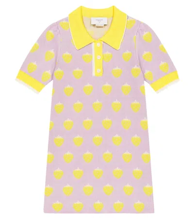 Paade Mode Kids' Cotton Dress In Berries Violet
