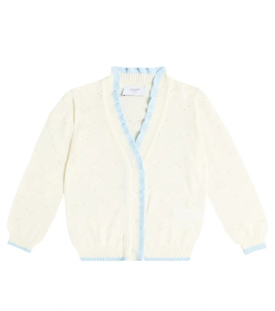 Paade Mode Kids' Embroidered Cotton Cardigan In White