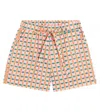 Paade Mode Falter Checked Cotton Shorts In Orange