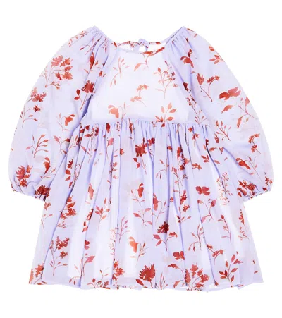 Paade Mode Kids' Floral Chiffon Dress In Purple