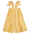 Paade Mode Gingham Cotton Playsuit In Alex Yellow
