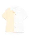 Paade Mode Mari Waffle-weave Two-tone Shirt In Neutral