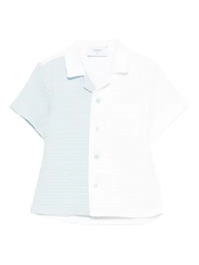 Paade Mode Kids' Mari Waffle-weave Two-tone Shirt In White