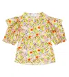 Paade Mode Meadow Floral Cotton Blouse In Meadow Multicolor