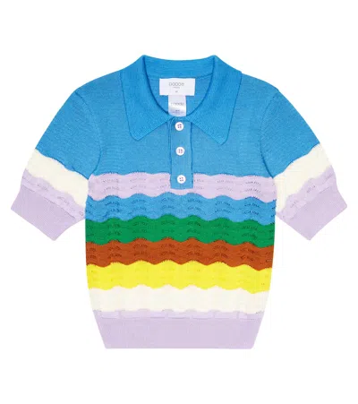 Paade Mode Kids' Polohemd Aus Baumwolle In Blue