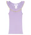 Paade Mode Ribbed-knit Cotton Top In Violet