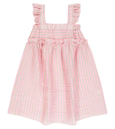 Paade Mode Kids' Kleid Aus Seersucker In Apple Bloom Pink
