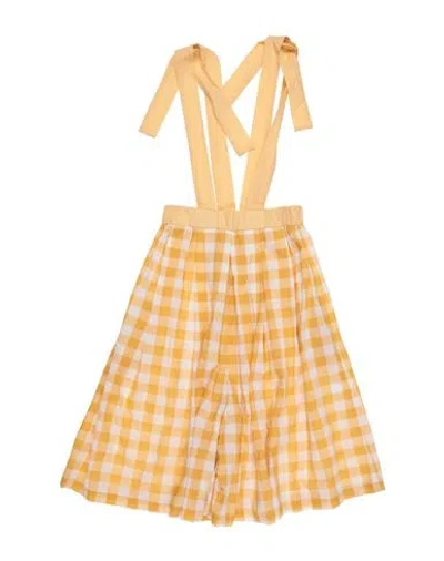 Paade Mode Babies'  Toddler Girl Jumpsuit Marigold Size 6 Cotton In Yellow