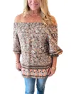 Paani Off The Shoulder Top In Multi In Multi
