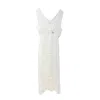 Paani Women's Solid Maxi Dress In White In White