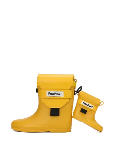 Pabepabe Rainboot Airpod Bag In Yellow