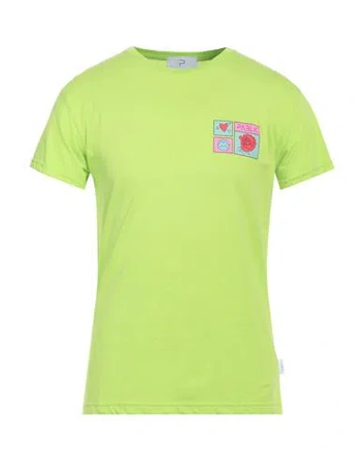 Pablic Man T-shirt Acid Green Size L Cotton
