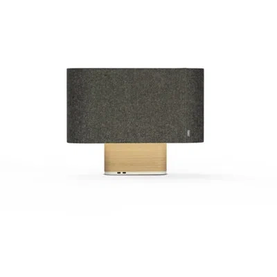 Pablo Designs Belmont Table Table Lamp Usb In White Oak,charcoal