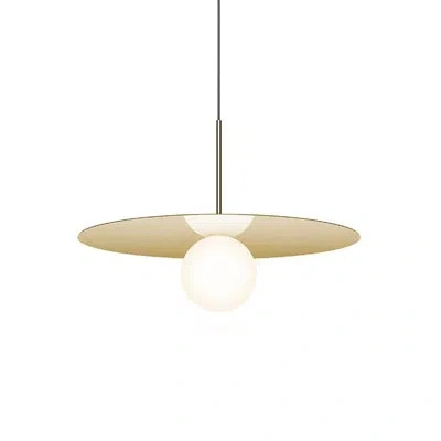 Pablo Designs Bola Disc Pendant In Brass