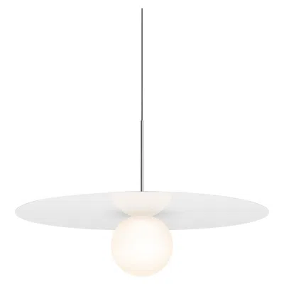 Pre-owned Pablo Designs Bola Disc Pendant Light In White By