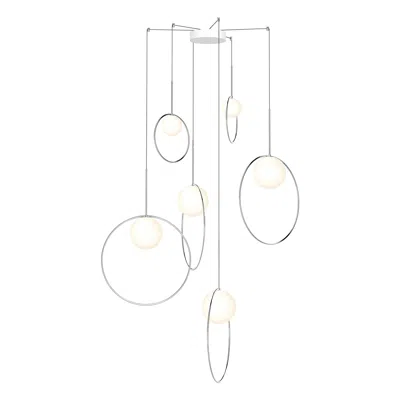 Pre-owned Pablo Designs Bola Halo 6-piece Multi-light By
