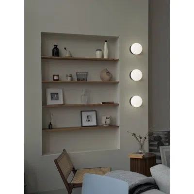 Pablo Designs Bola Sphere 6" Globe Flush Mounted Sconce In Matte Black