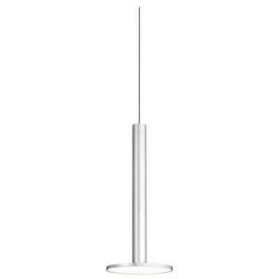 Pre-owned Pablo Designs Cielo Xl Pendant Light In Satin Aluminum By  In Transparent