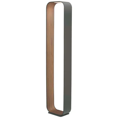 Pre-owned Pablo Designs Contour Floor Lamp In Graphite & Walnut By  In Brown