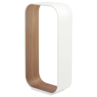 Pre-owned Pablo Designs Contour Large Table Lamp In White And Walnut By