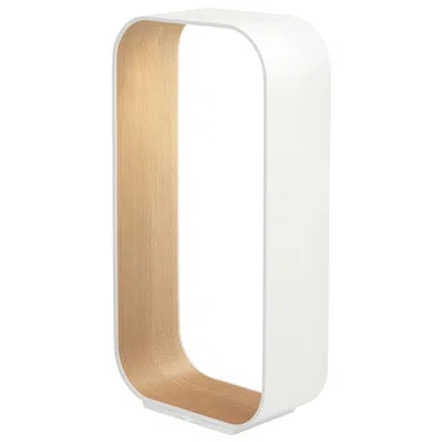Pre-owned Pablo Designs Contour Large Table Lamp In White And White Oak By