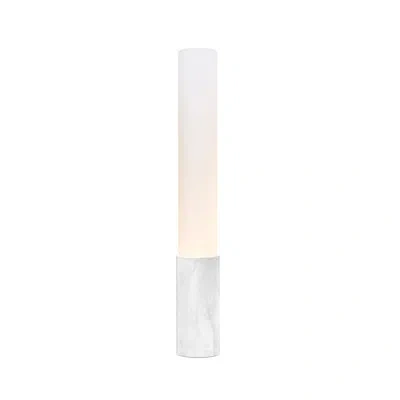 Pablo Designs Elise Column Floor Lamp In Marble White