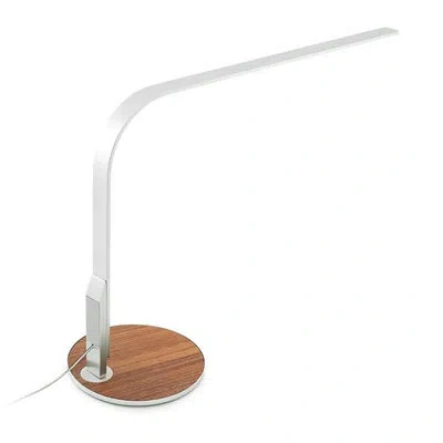 Pablo Designs Lim 360 Table Lamp In Walnut,aluminum