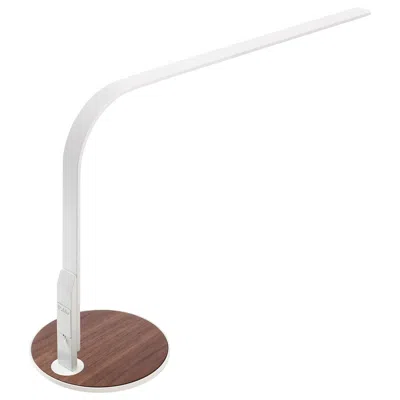 Pre-owned Pablo Designs Lim360 Table Lamp In White & Walnut By