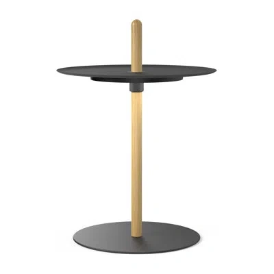 Pablo Designs Nivél Pedestal With Tray In Oak,black