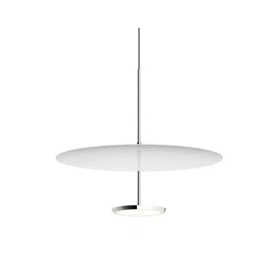 Pablo Designs Sky Dome 1 - Light Led Pendant In White,polished Aluminum