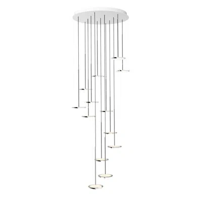 Pablo Designs Sky Solo 13 Lights Chandelier In Silver