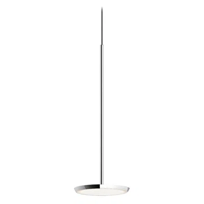Pre-owned Pablo Designs Sky Solo Pendant Light In Polished Aluminium By  In Transparent