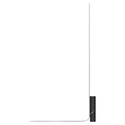 Pre-owned Pablo Designs T.o Floor Lamp Black Marble And Chrome