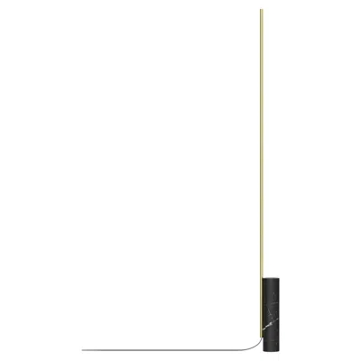 Pre-owned Pablo Designs T.o Floor Lamp Black Marble Brass