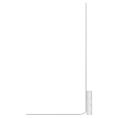 Pre-owned Pablo Designs T.o Floor Lamp White Marble And Chrome
