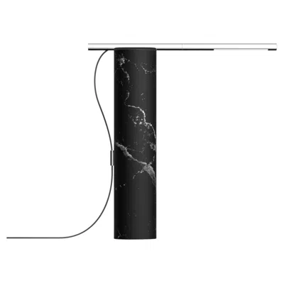 Pre-owned Pablo Designs T.o Table Lamp Black Marble And Chrome